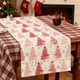 thumbnail image 6 of Xmas Trees Snowflake Christmas Table Runner, Seasonal Winter Kitchen Dining Table Decoration for Home Party Decor 13x72 Inch, 6 of 8