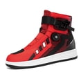 thumbnail image 3 of Bottes et Chaussures de Moto Toutes Saisons pour Hommes et Femmes, Noir Rouge, 42, 3 of 18