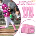 thumbnail image 3 of WHIPPY Baseball Socks and Belt for for Youth Kids Softball Socks Elastic Belts for Boys Girls, 3 of 8