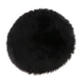 thumbnail image 5 of Faux Seat Pads with Buckles 30cm/12inch Round Pad Floor Area Mats - Black 40cm, as described, 5 of 8