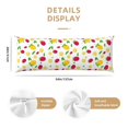 thumbnail image 3 of Picia Strawberry and Lemon Body Pillow Cover - Super Soft Microfiber 20x54 Body Pillow Case - Envelope Closure, Wrinkle, Stain Resistant Body Pillow Cover,Elegant Bedding, 3 of 8