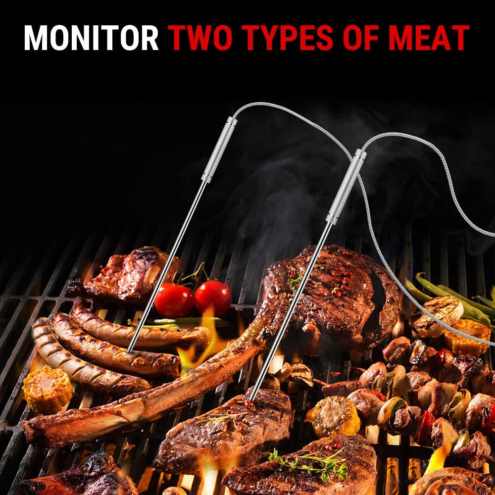 ThermoPro TP22S Digital Wireless Meat Thermometer for Grilling with Dual Probe Food Cooking Thermometer for Smoker BBQ Grill Thermometer Dark gray