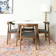 thumbnail image 6 of Pemberly Row 5-Piece Mid-Century Dining Set White Round Table and Gray Chairs, 6 of 7