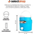 thumbnail image 2 of Termo Tipo Igloo Jarra Dispensador 3.8 LT Tapa Roscable Asa Resistente Galon Garrafon Ideal Para Bebidas Frías y Calientes Se Pueden Conservar Por Horas (Azul), 2 of 7