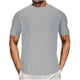 thumbnail image 1 of Camisetas de Algodón de los Hombres Verano Nueva de Punto Cuello Redondo Color Sólido Manga Corta Camiseta Casual de Moda, 1 of 5