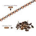 thumbnail image 3 of Uxcell 2Pack 1Meter Glossy Upholstery Tacks Strips Trim Sofa Decorative Nails, Copper, 3 of 5