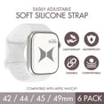 thumbnail image 2 of Xtreme Silicone Smart Watch Band for Apple Watch 42 to 49mm, Starlight Pink Sand Milk Tea, 6 Pack, 2 of 8