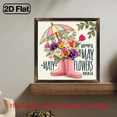 thumbnail image 2 of 2D Flat, 1pc, Charming Spring Decor 'April Showers Bring May Flowers' Wooden Sign, with Frame Farmhouse Spring Desk Decorations, Easter Decor, Spring Wall Decor for Home, Room, Farmhouse, Garden -, 2 of 9