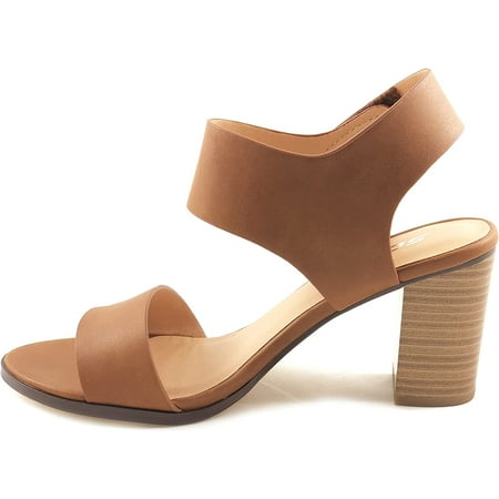 

Soda Wait Women Open Round Toe Chunky Heel Ankle Strap High Heel Dress Sandals