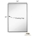 thumbnail image 3 of Hamilton Hills 24x36" Black Metal Frame Bathroom Mirror | Rectangular Vanity | 2" Deep | Hangs Both Ways, 3 of 8