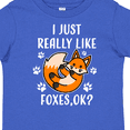 thumbnail image 4 of Inktastic I Just Really Like Foxes Ok? Boys or Girls Toddler T-Shirt, 4 of 5