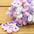 thumbnail image 3 of JubileeYarn Fun Finger Loops Yarn - 100g/Skein Jumbo Polyester - Purple Pink White - 4 Skeins, 3 of 6