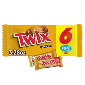 TWIX Caramel Chocolate Cookie Bar, Fun Size, 3.28 oz. (Pack of 6)