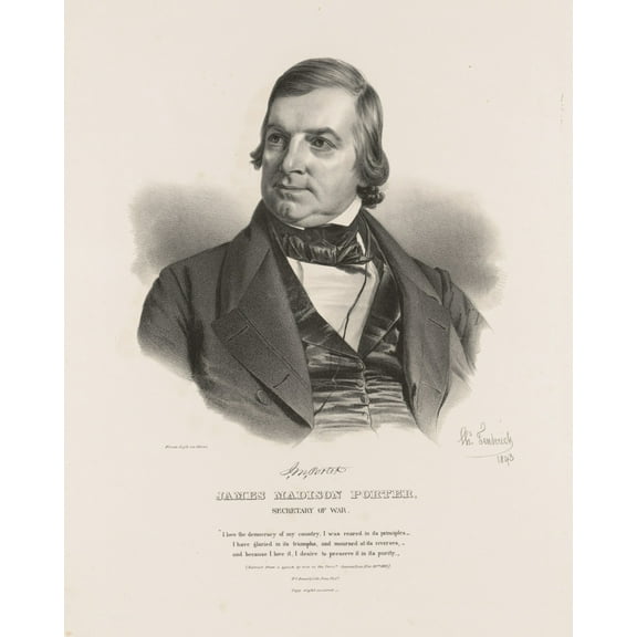 Print: James Madison Porter, Secretary Of War, 1843