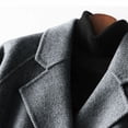 thumbnail image 6 of Bixock Winter Pea Coats for Women Peacoat Jacket Trench Coat Solid Color Long Sleeve Mid Length Button Loose Outerwear for Women Clothings, 6 of 6