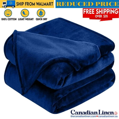 CANADIAN LINEN Flannel Fleece Bed Blanke Soft Breathable 100 Polyester Microfiber Throw Blanket Warm Cozy Lightweight Bedding Couch Sofa Blanket
