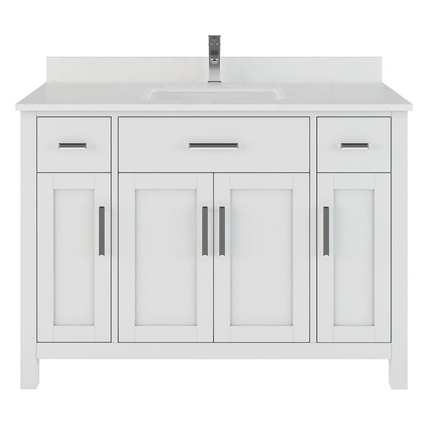 Studio Bathe Kali 48" Bathroom Vanity With Power Bar And Drawer Organizer
