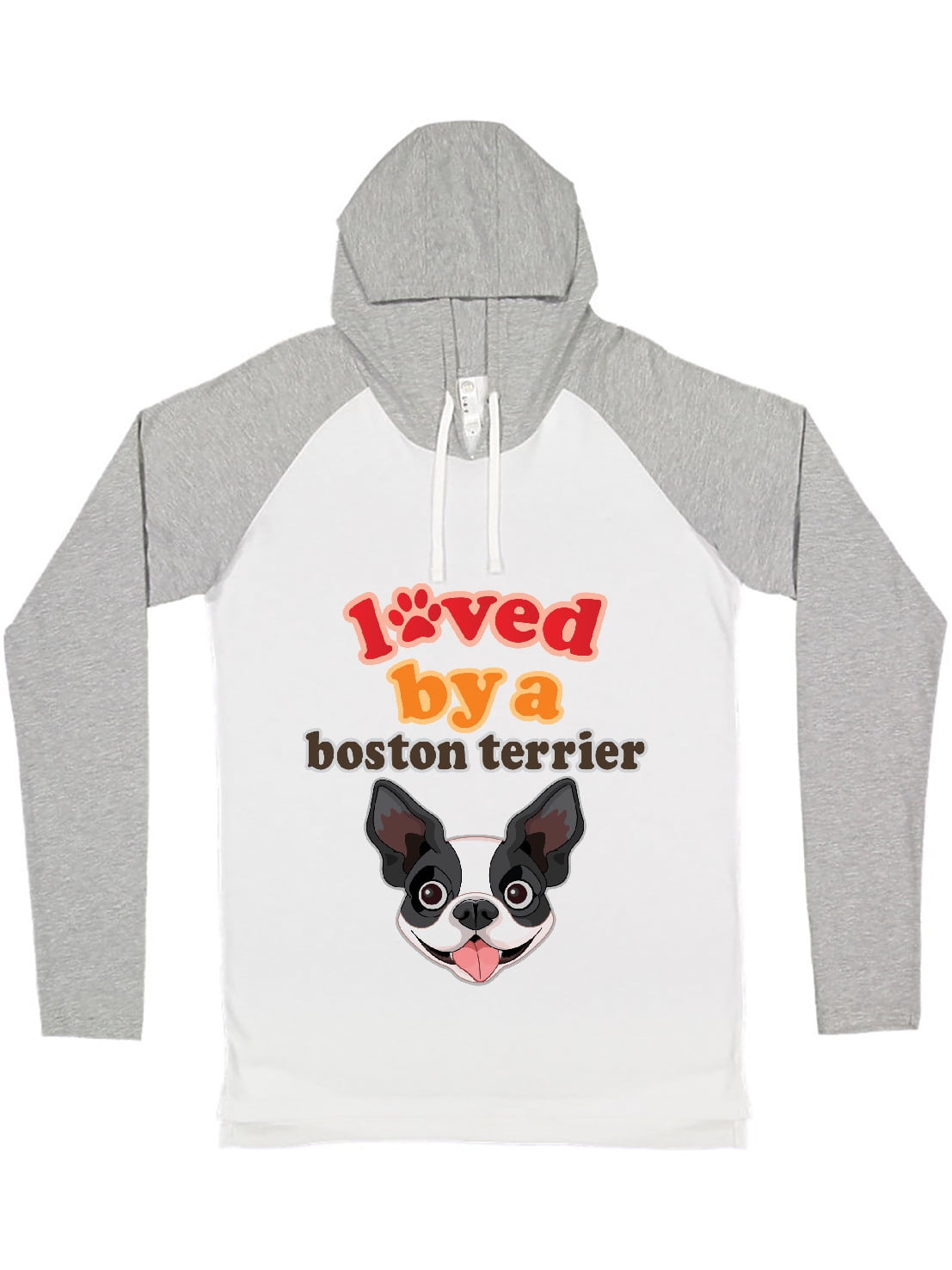 Women Hoodie Boston terrier life love woof