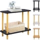 thumbnail image 1 of Mesa Centro Lateral Minimalista Madera Doble Repisa 60cm Color Negro, 1 of 8