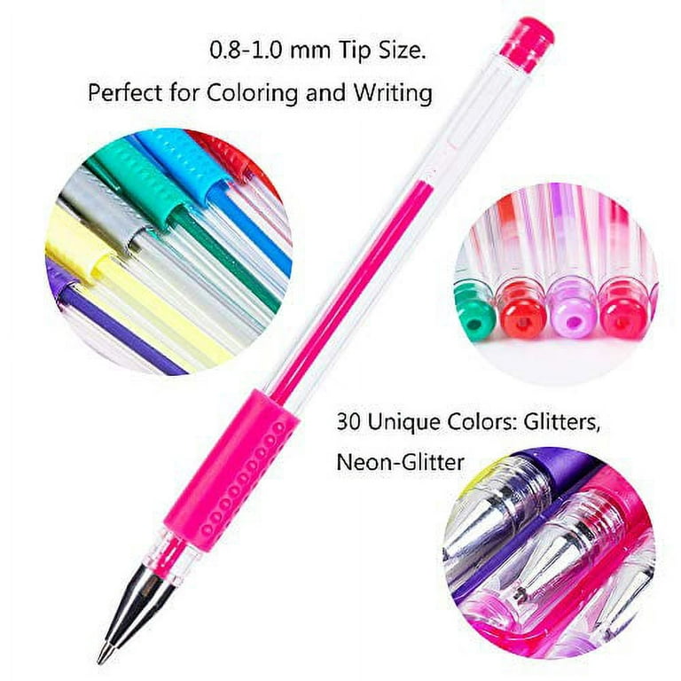 Lineon 108 Colors Gel Pens,Gel Pen Set for Adult Coloring Books Art Markers