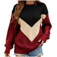 thumbnail image 1 of Suéteres Para Mujer Otoño Invierno Suéter de Punto de Moda Manga Larga Costura Cuello Redondo Pulóver Tops Blusa Odeerbi  ODB175429, 1 of 8