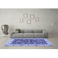 thumbnail image 3 of Ahgly Company Machine Washable Indoor Square Oriental Blue Traditional Area Rugs, 8' Square, 3 of 4