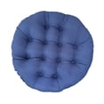 thumbnail image 2 of Cojín de exterior de 60 x 60 cm, cojines para sillas de jardín, cojines para sillas de mimbre con forma de huevo. Azul, 2 of 9