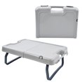 thumbnail image 4 of Outdoor Folding Table, Compact Plastic Firm Locking Sturdy Structure Portable Picnic Tables  For Travel, 4 of 8