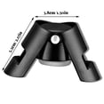 thumbnail image 4 of Wosthever Tapón de botella de vino de acero inoxidable corcho de champán boquilla a prueba de fugas sellador de bebidas reutilizable Red Keeper Bar Kits de equipo de elaboración de vino Negro, 4 of 6