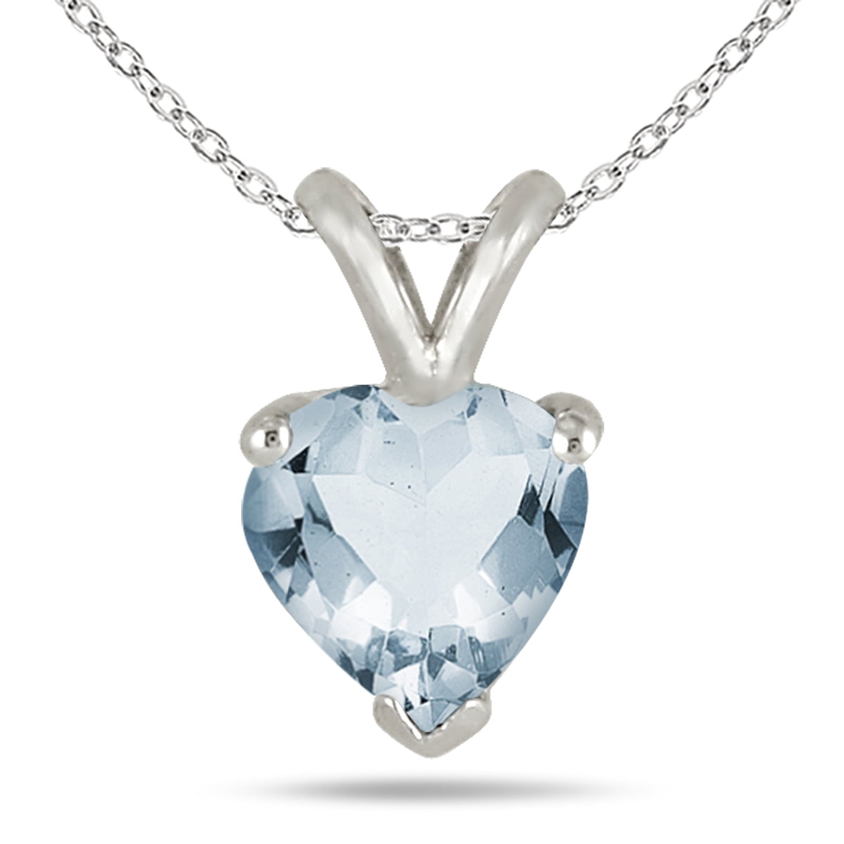 Szul Jewelry AllNatural Genuine 5 mm, Heart Shape Aquamarine pendant