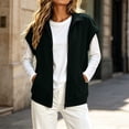 thumbnail image 2 of Women's Sleeveless Zip Up Sweatshirt Vest Stand Collar Athletic Sweatshirt Jacket with Pockets for Spring Fall Winter Daily Athleisure Loungewear, 2 of 7