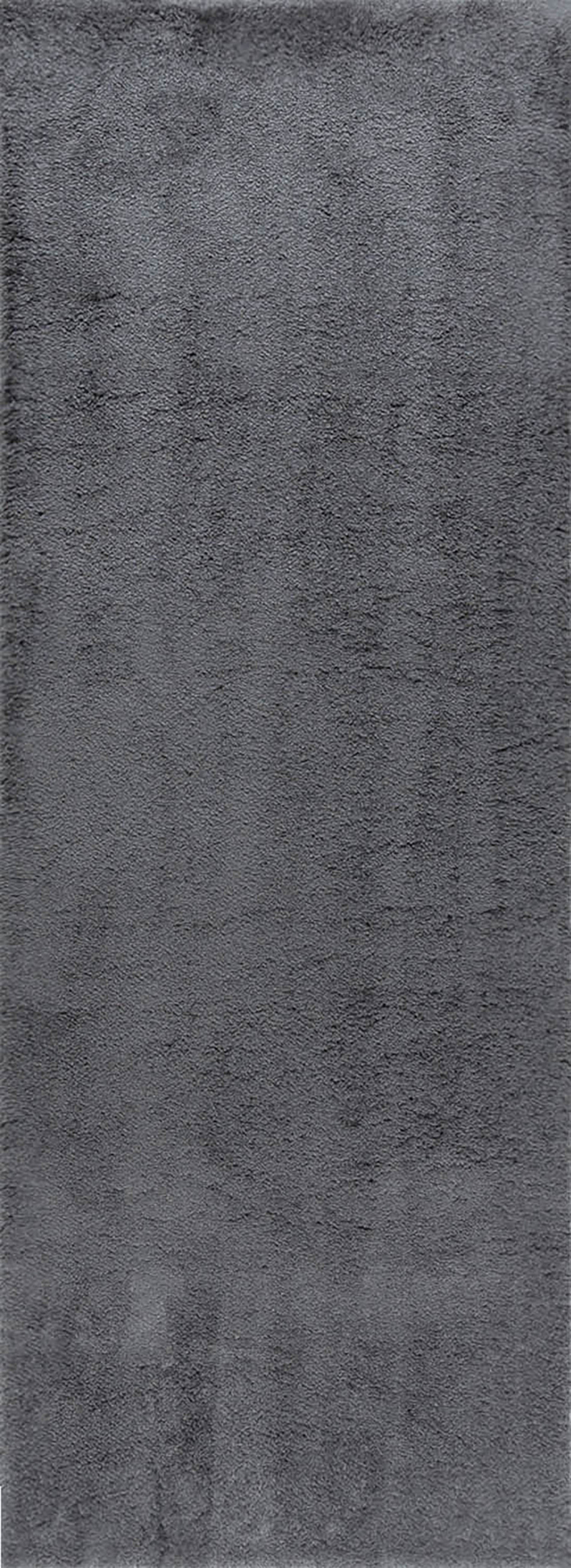 Shag 3x8 Area Rug Thick (2'7'' x 7'3'') Solid Gray Indoor Runner Easy to Clean