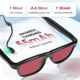 thumbnail image 5 of Wiher Smart Glasses with AI Translation, Bluetooth Audio Sunglasses with Manual Photochromic Lenses, Voice Assistant, Real-Time Translation, Supports 144+ Languages, Great for Business, Travel(Red), 5 of 9