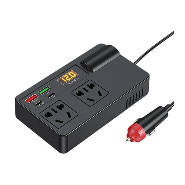 BELOVING 200W Car Power Inverter Reliable 13.5x8x2.8cm for Car Trucks Automotive with digital display