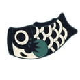 thumbnail image 3 of Alfombra decorativa para exteriores con diseño de peces koi japoneses, antideslizante y cómoda. negro 37cmx70cm, 3 of 9