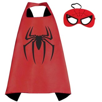 2 Pcs Double-Sided Reversible Capes With 2 Felt Masks - Superhero Costume For Kids, Halloween, Cosplay & Dress Up