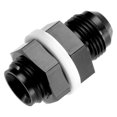 thumbnail image 1 of Bulkhead -10 AN Adapter with 2 Tefflon Washers & Inside Flow Chamfer, Black, 1 of 1