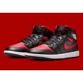 thumbnail image 2 of N I-K-E A i r-Jor-dan 1 Mid Shoes Black Varsity Red White DQ8426-067 Men's Sizes NEW, 2 of 6