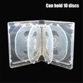 thumbnail image 2 of CD Storage Box 10-Piece Pack CD Case Plastic Double-Sided CD,White, 2 of 5