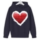 thumbnail image 3 of Sudadera con capucha y estampado de corazón de San Valentín, sudadera de manga larga para niños y niñas, chaqueta para niñas de talla mediana y grande., 3 of 7