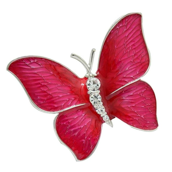 Novelty Crystal Enamel Alloy Butterfly Brooch Women Pin Jewelry