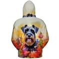 thumbnail image 2 of Welcome Spring Summer Schnauzer Portrait Flower Blue Sky All Over Print 3D Hoodie Unisex Merch Hoodies Miniature Schnauzer Dog Lover - 12001, 2 of 6