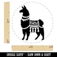 thumbnail image 2 of Fancy Llama with Geometric Blanket and Tassels Self-Inking Rubber Stamp Ink Stamper - Brown Ink - Mini 1/2 Inch, 2 of 7