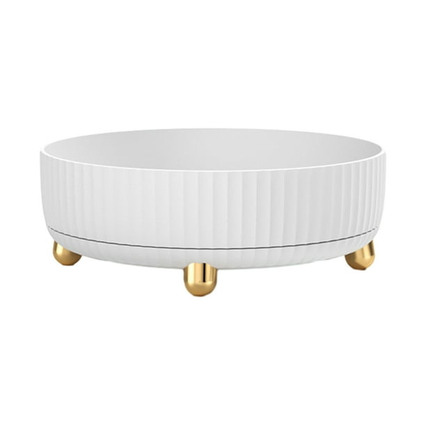 Billuyoard Organizador giratorio Fácil de instalar ABS multifuncional Amplia aplicación Estante de almacenamiento giratorio de 360 Almacenamiento y organización del hogar Blanco