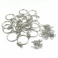 thumbnail image 7 of Split Key Ring with Chain, Open Jump Ring and Screw Eye Pins 1 Inch Key Chain Nickel Plated Silver 120pcs Bulk for Crafts, 7 of 7