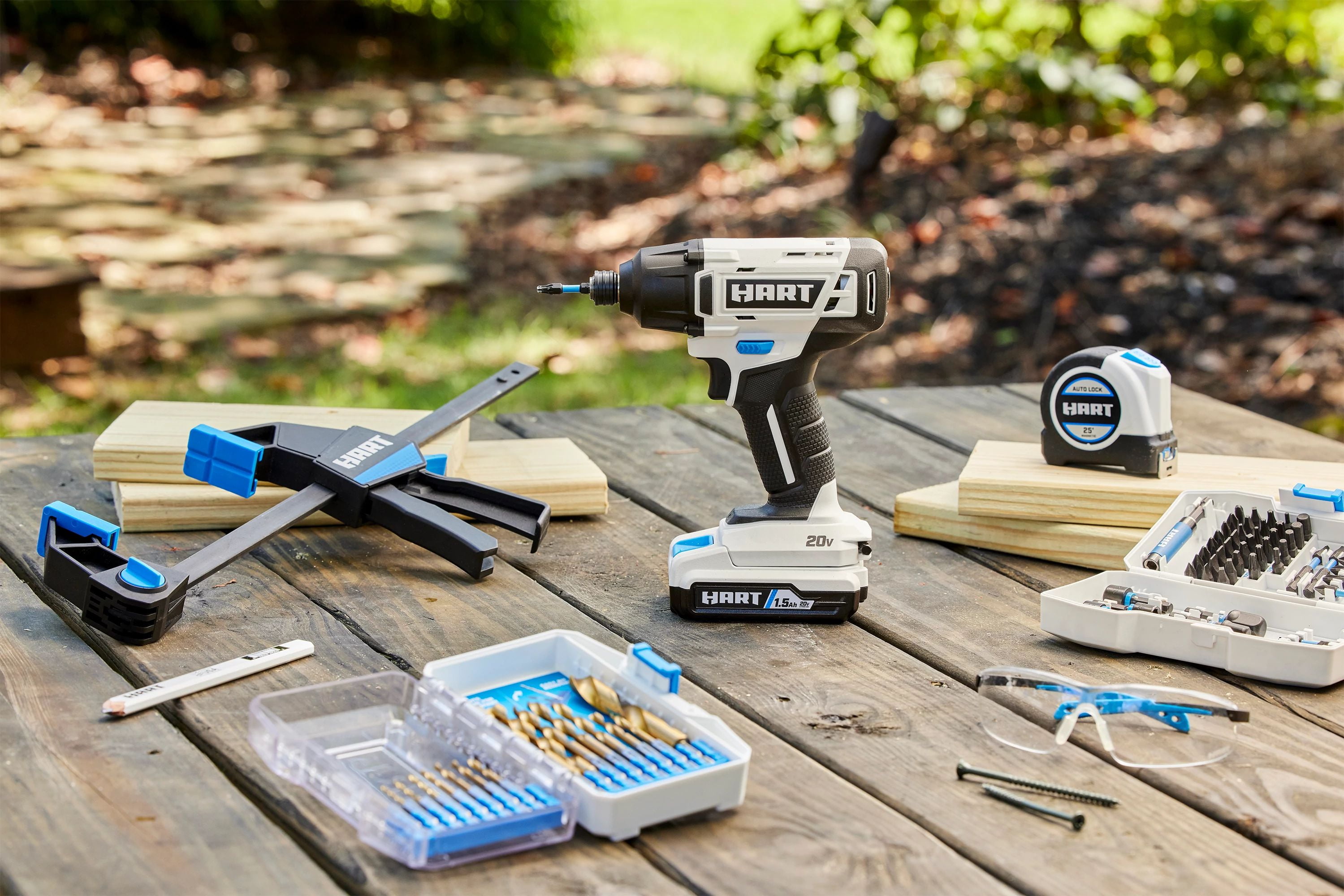 HART 20 Volt Cordless Impact Driver Kit 1 1.5Ah Lithium Ion Battery Gen 2