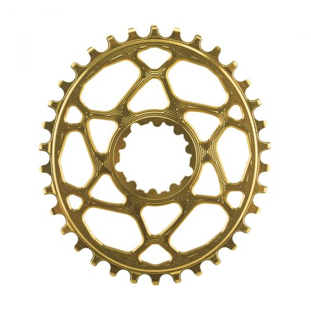 ABSOLUTE BLACK Chainring Direct Mount Singlespeed 34TGold, Aluminium 7075, Oval, 1x10/11/12