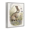 thumbnail image 4 of Stupell Industries Rabbit with Meadow Blooms Animals & Insects Painting Gray Framed Art Print Wall Art, 16 x 20, 4 of 10