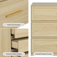 thumbnail image 6 of Furniture of America Rivor Modern Wood 3-Drawer Tall Nightstand, Natural, 6 of 17