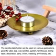 thumbnail image 5 of Uxcell 4.3" Dia Round Decorative Candle Plate Base Holders Iron Gold 6Pcs, 5 of 5